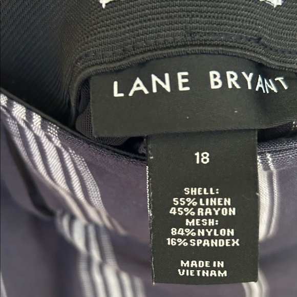 Lane Bryant Navy and White Striped Capris - Picture 6 of 7